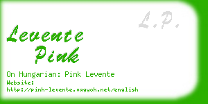 levente pink business card